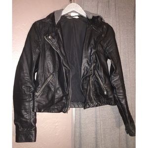 hollister leather jacket